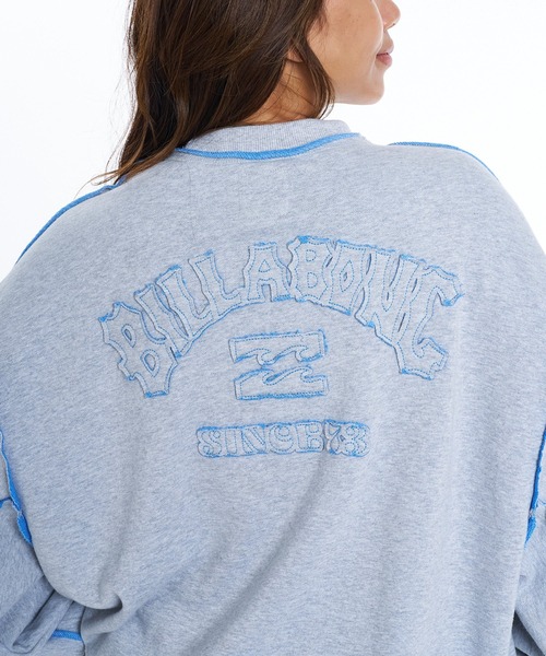 BILLABONG(ビラボン)の「BILLABONG ウィメンズ CONTRAST BIG LOOSE トレーナー 【2026年春夏モデル】/スウェットトレーナー(セットアップ対応可能)(スウェット・レディース・グレー/ブラック・MEDIUM)」の6枚目の写真