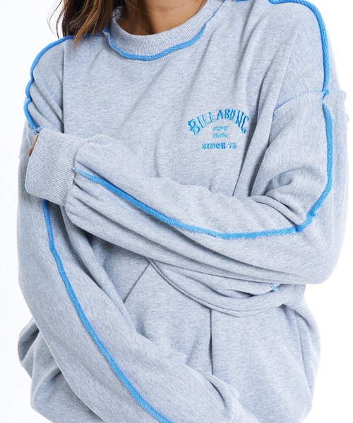 BILLABONG(ビラボン)の「BILLABONG ウィメンズ CONTRAST BIG LOOSE トレーナー 【2026年春夏モデル】/スウェットトレーナー(セットアップ対応可能)(スウェット・レディース・グレー/ブラック・MEDIUM)」の9枚目の写真