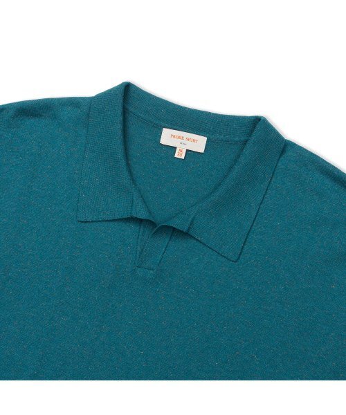PRODESHIRT(プロデシャツ)の「ヴィンテージソフトリネンオープンカラー ニット(エメラルド)(ニット/セーター・メンズ・その他・M/L/XL)」の2枚目の写真