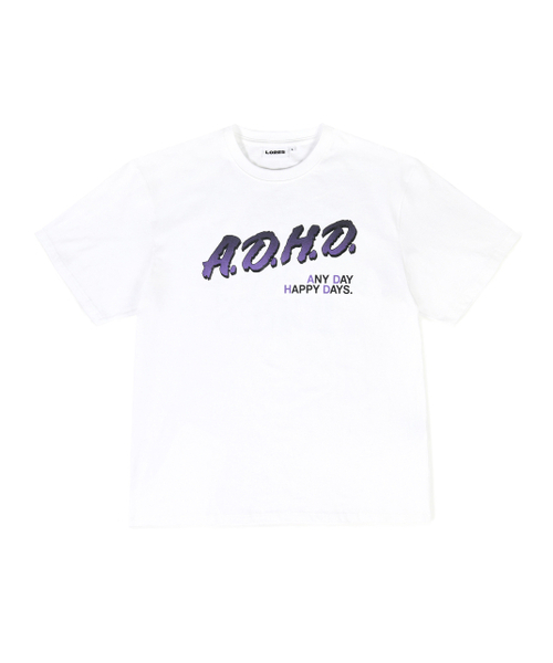 LORES(ロアス)の「A.D.H.D S/S Tee - White(Tシャツ/カットソー・レディース・その他・M/L/XL)」の1枚目の写真