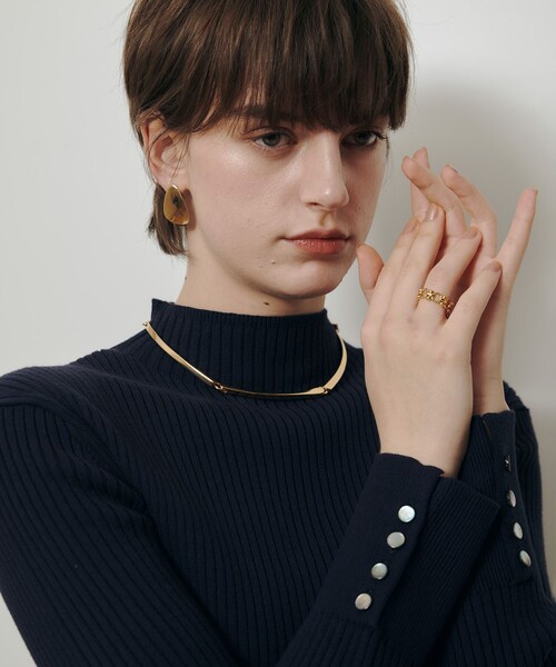 レースドッキングリブプルオーバー（ニット/セーター）｜allureville