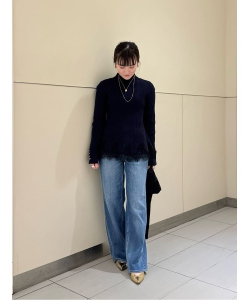allureville(アルアバイル)の「レースドッキングリブプルオーバー(ニット/セーター・レディース・アイボリー/ネイビー・2)」の19枚目の写真