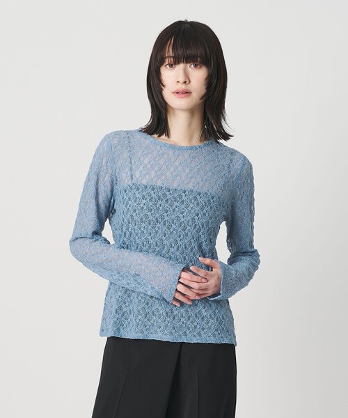 BEAUTY&YOUTH UNITED ARROWS(ビューティーアンドユースユナイテッドアローズ)の「フラワーレース プルオーバー(Tシャツ/カットソー・レディース・ブラック/ホワイト/イエロー/コバルトブルー・FREE)」の3枚目の写真