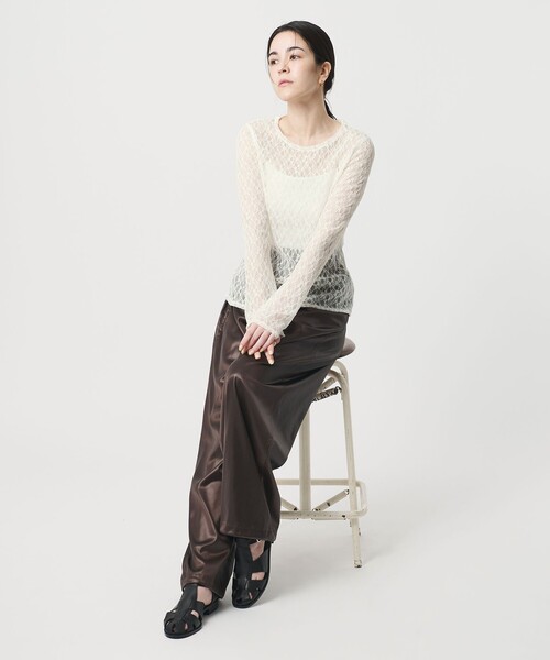 BEAUTY&YOUTH UNITED ARROWS（ビューティーアンドユースユナイテッドアローズ）の「フラワーレース プルオーバー（Tシャツ/カットソー・レディース・ブラック/ホワイト/イエロー/コバルトブルー・FREE）」の10枚目の写真
