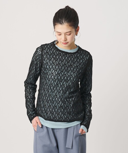 BEAUTY&YOUTH UNITED ARROWS（ビューティーアンドユースユナイテッドアローズ）の「フラワーレース プルオーバー（Tシャツ/カットソー・レディース・ブラック/ホワイト/イエロー/コバルトブルー・FREE）」の15枚目の写真