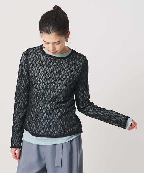 BEAUTY&YOUTH UNITED ARROWS（ビューティーアンドユースユナイテッドアローズ）の「フラワーレース プルオーバー（Tシャツ/カットソー・レディース・ブラック/ホワイト/イエロー/コバルトブルー・FREE）」の16枚目の写真