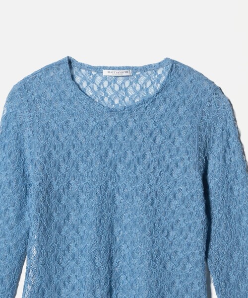 BEAUTY&YOUTH UNITED ARROWS(ビューティーアンドユースユナイテッドアローズ)の「フラワーレース プルオーバー(Tシャツ/カットソー・レディース・ブラック/ホワイト/イエロー/コバルトブルー・FREE)」の8枚目の写真