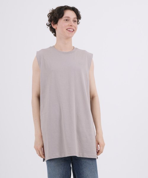 THE-ABON(エイボン)の「フィッシャーマンコットンオーバーサイズノースリーブTシャツホワイト(Tシャツ/カットソー・メンズ・その他・M/L)」の4枚目の写真