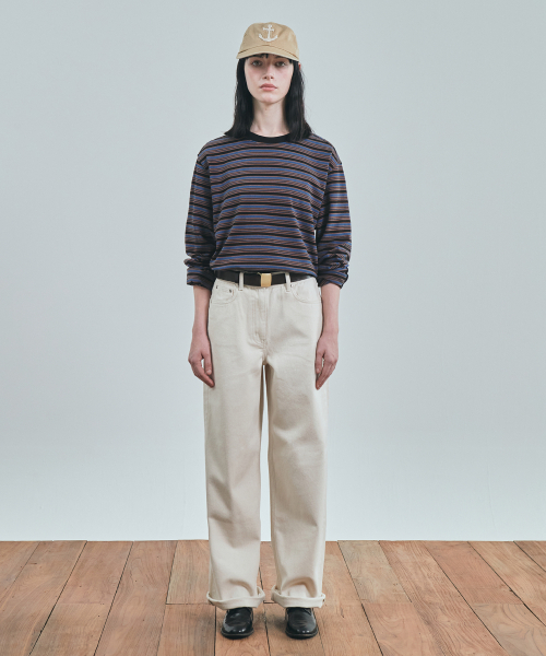 UNIFORM BRIDGE(ユニフォームブリッジ)の「denim pants wide fit 10oz(womens) natural(デニムパンツ・メンズ・その他・M/S)」の2枚目の写真