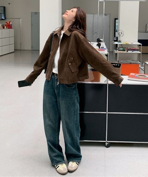 Ritzy(リッツィー)の「フェイクスエード ジップブルゾン(ブルゾン・レディース・ブラウン・L/M)」の5枚目の写真