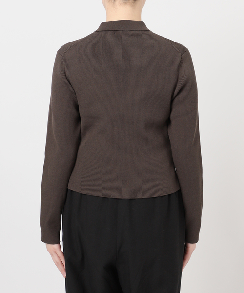 journal standard L'essage（ジャーナルスタンダードレサージュ）の「襟リブカーディガン（カーディガン/ボレロ・レディース・イエロー/ダークブルー/チャコールグレー・FREE）」の15枚目の写真