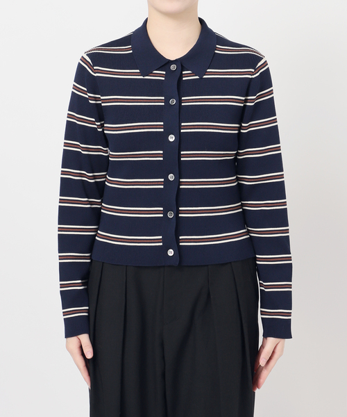 journal standard L'essage（ジャーナルスタンダードレサージュ）の「襟リブカーディガン（カーディガン/ボレロ・レディース・イエロー/ダークブルー/チャコールグレー・FREE）」の21枚目の写真