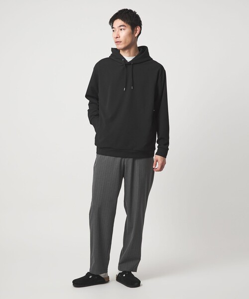 green label relaxing(グリーンレーベルリラクシング)の「アムンゼン ツイル フーディ パーカー -UVカット・吸水速乾・抗菌-(パーカー・メンズ・ライトグレー/ブラック/ケリーグリーン・S/M/XL/L)」の6枚目の写真