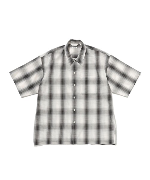 BEAMS（ビームス）の「オンブレチェック ミニレギュラーカラーシャツ【リラックスフィット】（シャツ/ブラウス・メンズ・ブラック/ホワイト・S/M/L/XL）」の3枚目の写真