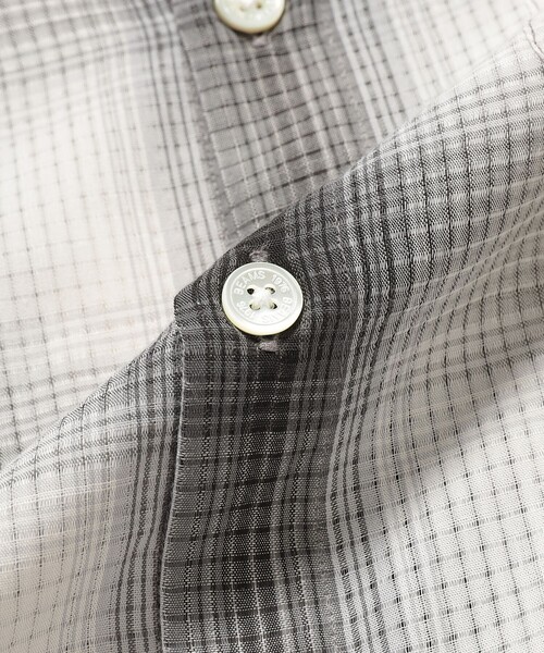 BEAMS（ビームス）の「オンブレチェック ミニレギュラーカラーシャツ【リラックスフィット】（シャツ/ブラウス・メンズ・ブラック/ホワイト・S/M/L/XL）」の9枚目の写真