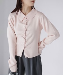 Riberry | フロントギャザーポロニット(ニット/セーター)