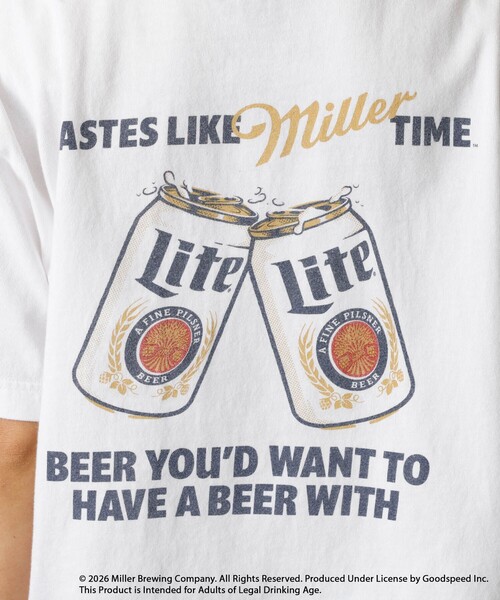 GOOD ROCK SPEED(グッドロックスピード)の「【GOOD ROCK SPEED/グッドロックスピード】Miller Lite Tshirt/ミラーライトTシャツシリーズ(Tシャツ/カットソー・メンズ・ホワイト系その他/グレー系その他/ホワイト系その他2・M/L/XL)」の11枚目の写真