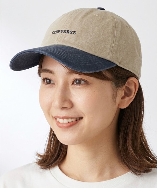 CONVERSE（コンバース）の「CONVERSE/コンバース　CN WASHED BICOLOUR 6P CAP（キャップ・メンズ・ブラック/ネイビー/ピンク/グリーン・57~59cm）」の3枚目の写真