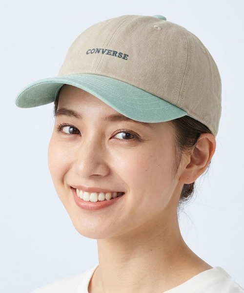 CONVERSE（コンバース）の「CONVERSE/コンバース　CN WASHED BICOLOUR 6P CAP（キャップ・メンズ・ブラック/ネイビー/ピンク/グリーン・57~59cm）」の2枚目の写真
