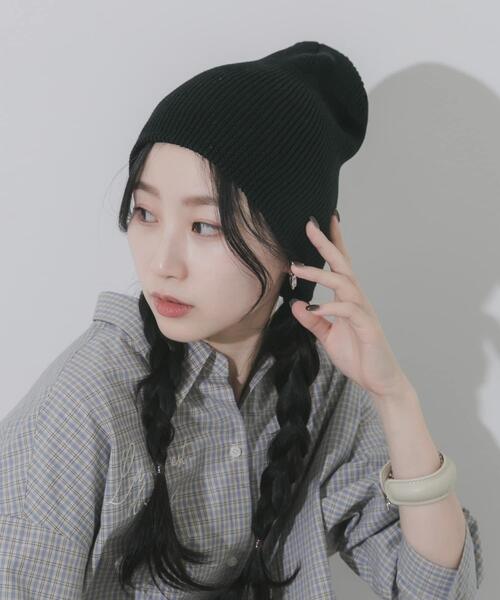 SMELLY（スメリー）の「コットンリブビーニー（ニットキャップ/ビーニー・レディース・ピンク/ブラック/アイボリー/グレー・-）」の18枚目の写真