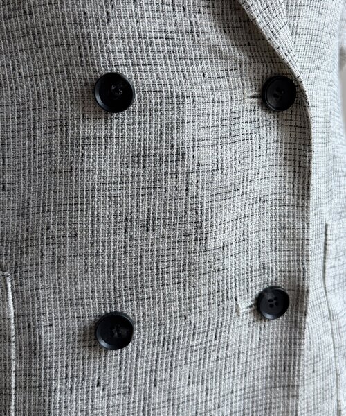 DouDou（ドゥドゥ）の「シアーツイードダブルジャケット（テーラードジャケット・レディース・オフホワイト/ブラック・FREE）」の21枚目の写真