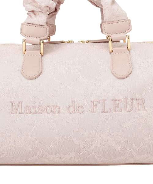 Maison de FLEUR（メゾンドフルール）の「レース2Wayボストンバッグ（ハンドバッグ・レディース・ブラック/ピンク・FREE）」の7枚目の写真