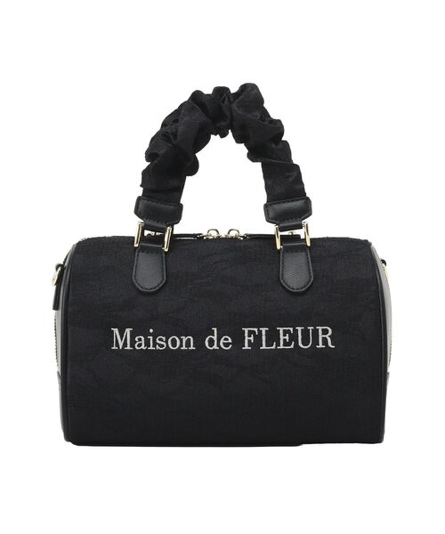 Maison de FLEUR（メゾンドフルール）の「レース2Wayボストンバッグ（ハンドバッグ・レディース・ブラック/ピンク・FREE）」の9枚目の写真