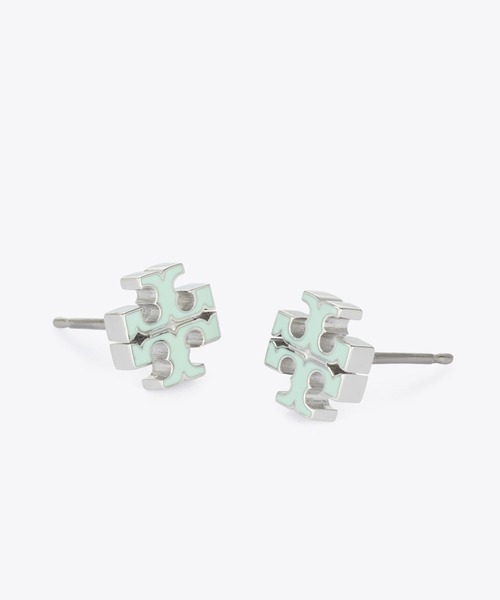 TORY BURCH(トリーバーチ)の「アイコン エナメル スモール スタッズピアス(ピアス(両耳用)・レディース・ブラック/ホワイト/ピンク/シルバー系・ONE SIZE)」の4枚目の写真