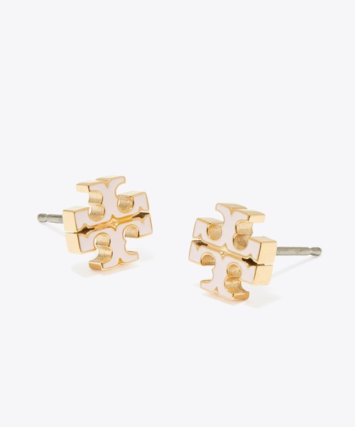 TORY BURCH(トリーバーチ)の「アイコン エナメル スモール スタッズピアス(ピアス(両耳用)・レディース・ブラック/ホワイト/ピンク/シルバー系・ONE SIZE)」の3枚目の写真