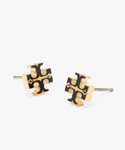 TORY BURCH(トリーバーチ)の「アイコン エナメル スモール スタッズピアス(ピアス(両耳用)・レディース・ブラック/ホワイト/ピンク/シルバー系・ONE SIZE)」の2枚目の写真