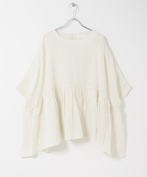 かぐれ | コットンクレープギャザーブラウス(Tシャツ/カットソー)