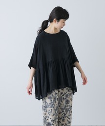 かぐれ | コットンクレープギャザーブラウス(Tシャツ/カットソー)