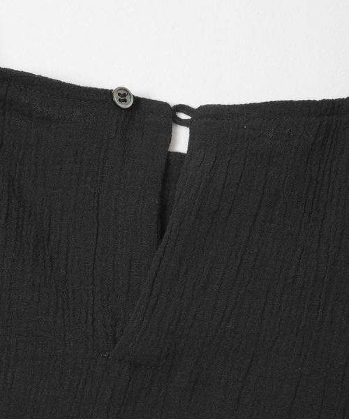 かぐれ（カグレ）の「コットンクレープギャザーブラウス（Tシャツ/カットソー・レディース・ブラック/アイボリー・FREE）」の20枚目の写真