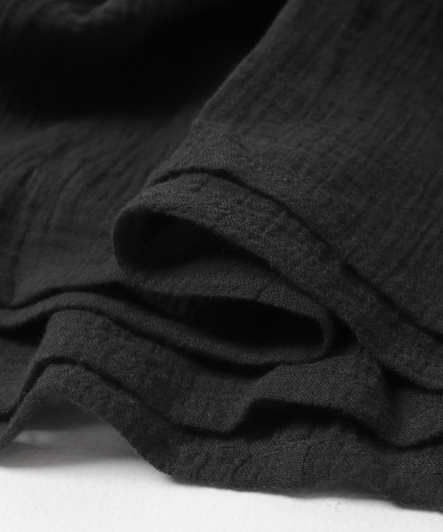 かぐれ（カグレ）の「コットンクレープギャザーブラウス（Tシャツ/カットソー・レディース・ブラック/アイボリー・FREE）」の21枚目の写真