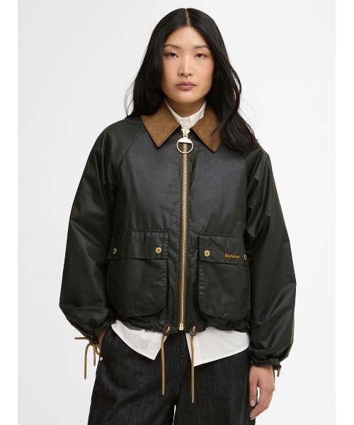 Barbour（バブアー）の「Marronワックスジャケット（レディース）（テーラードジャケット・レディース・グレー/オリーブ・8/10/12）」の4枚目の写真