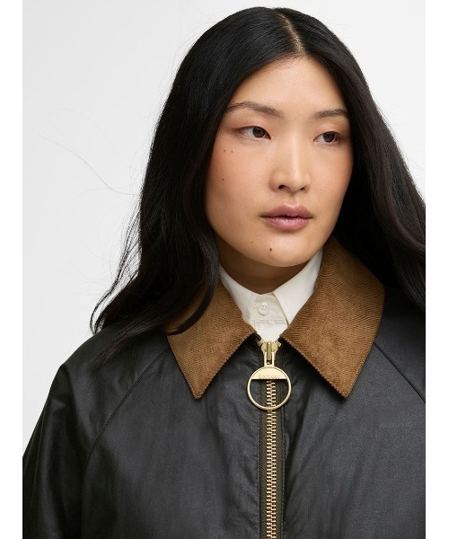 Barbour（バブアー）の「Marronワックスジャケット（レディース）（テーラードジャケット・レディース・グレー/オリーブ・8/10/12）」の6枚目の写真