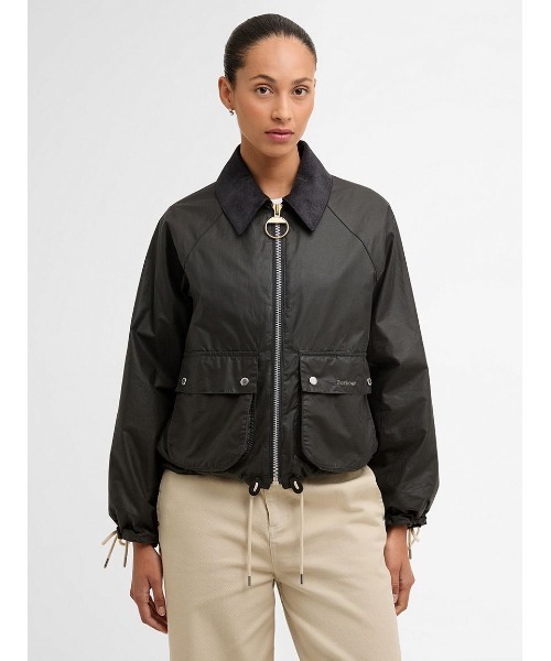 Barbour（バブアー）の「Marronワックスジャケット（レディース）（テーラードジャケット・レディース・グレー/オリーブ・8/10/12）」の9枚目の写真