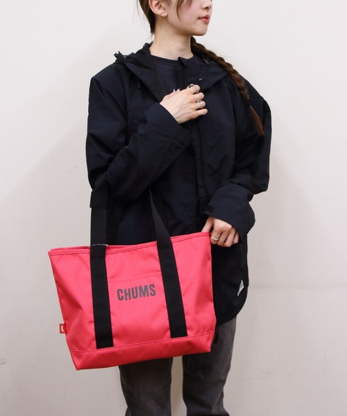 CHUMS（チャムス）の「CHUMS/チャムス　リサイクルチャムスオーディナリートートバッグ　Recycle CHUMS Ordinary Tote Bag（トートバッグ・メンズ・ブラック/グレイッシュベージュ/レッド・FREE）」の10枚目の写真