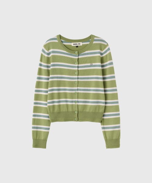 GENERAL IDEA(ジェネラルアイデア)の「【GENERAL IDEA】マルチストライプクルーネックカーディガン / MULTI STRIPE CREW NECK CARDIGAN(カーディガン/ボレロ・レディース・ピンク/グリーン系/ライトグレー・L/M/S)」の16枚目の写真