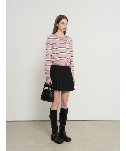 GENERAL IDEA(ジェネラルアイデア)の「【GENERAL IDEA】マルチストライプクルーネックカーディガン / MULTI STRIPE CREW NECK CARDIGAN(カーディガン/ボレロ・レディース・ピンク/グリーン系/ライトグレー・L/M/S)」の22枚目の写真