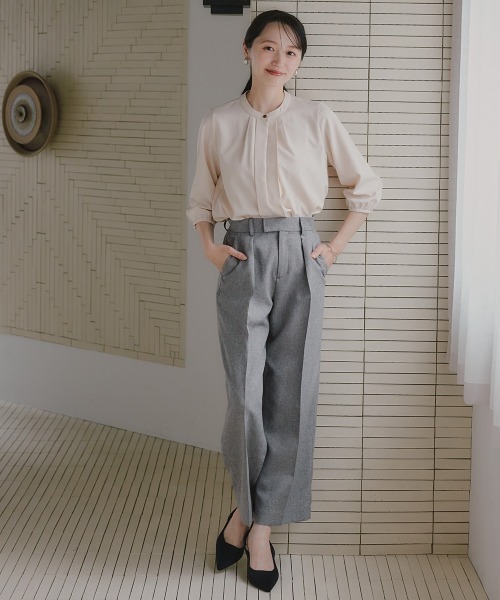 Petitjo(プッチージョ)の「小さいサイズ 麻調インタックワイドパンツ 低身長さん・小柄女性(その他パンツ・レディース・グレー/ベージュ・PSS/PS/PM/PL)」の20枚目の写真