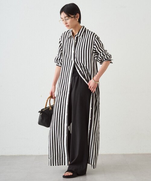 LOUNGEDRESS(ラウンジドレス)の「シャツワンピース(ワンピース・レディース・オフホワイト/ベージュ・FREE)」の7枚目の写真
