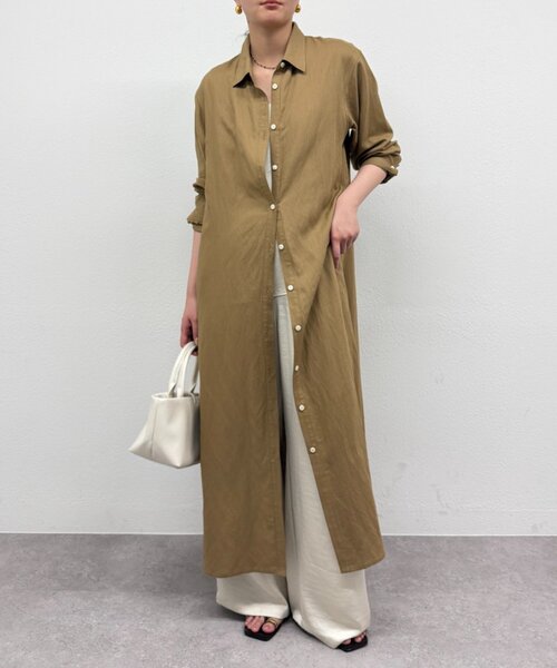LOUNGEDRESS(ラウンジドレス)の「シャツワンピース(ワンピース・レディース・オフホワイト/ベージュ・FREE)」の17枚目の写真