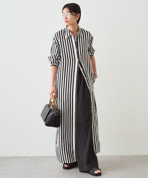 LOUNGEDRESS(ラウンジドレス)の「シャツワンピース(ワンピース・レディース・オフホワイト/ベージュ・FREE)」の3枚目の写真