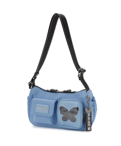 ANNA SUI mini(アナスイ・ミニ)の「【大好評につき再入荷】ワンハンドル2WAYバッグ(ショルダーバッグ・キッズ・ブラック/サックスブルー・F)」の4枚目の写真