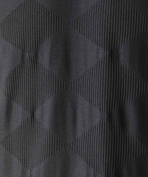 MICHEL KLEIN HOMME (ミッシェルクランオム)の「アーガイル柄Vネック半袖カットソー(Tシャツ/カットソー・メンズ・ブラック/ライトブルー/ホワイト・MEDIUM/LARGE/X-LARGE)」の3枚目の写真