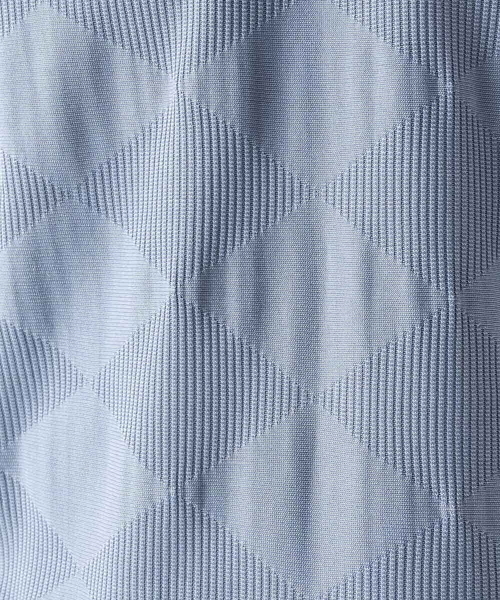 MICHEL KLEIN HOMME (ミッシェルクランオム)の「アーガイル柄Vネック半袖カットソー(Tシャツ/カットソー・メンズ・ブラック/ライトブルー/ホワイト・MEDIUM/LARGE/X-LARGE)」の5枚目の写真