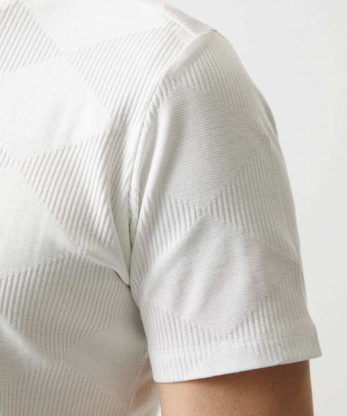 MICHEL KLEIN HOMME (ミッシェルクランオム)の「アーガイル柄Vネック半袖カットソー(Tシャツ/カットソー・メンズ・ブラック/ライトブルー/ホワイト・MEDIUM/LARGE/X-LARGE)」の10枚目の写真