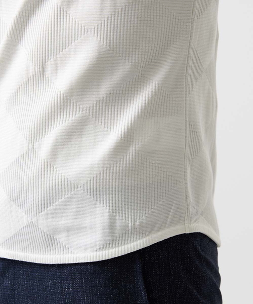 MICHEL KLEIN HOMME (ミッシェルクランオム)の「アーガイル柄Vネック半袖カットソー(Tシャツ/カットソー・メンズ・ブラック/ライトブルー/ホワイト・MEDIUM/LARGE/X-LARGE)」の11枚目の写真