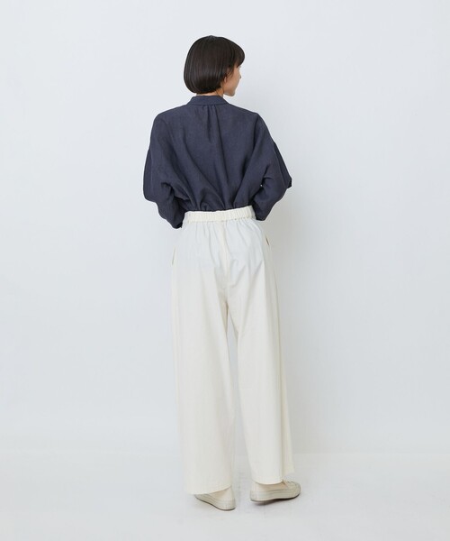 LOISIR(ロワズィール)の「【MTサイズ有り】コットンダンプワイドパンツ(その他パンツ・レディース・カーキ/オフホワイト・M/MT)」の6枚目の写真